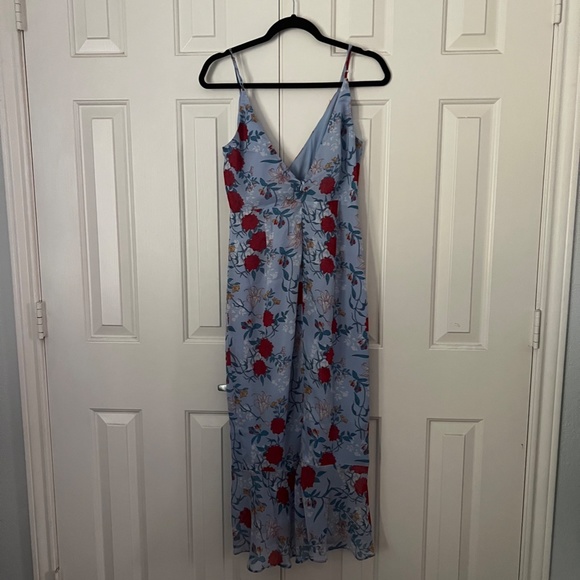 Bardot Floral Mini Dress - Red and Blue - Picture 6 of 7